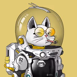 Mars Cat in Spacesuit #582