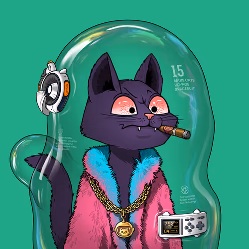 Mars Cat in Spacesuit #2