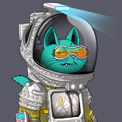 Mars Cat in Spacesuit #115