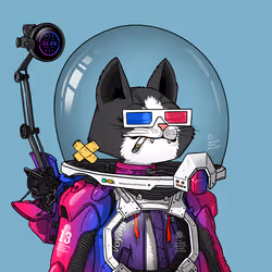 Mars Cat in Spacesuit #535