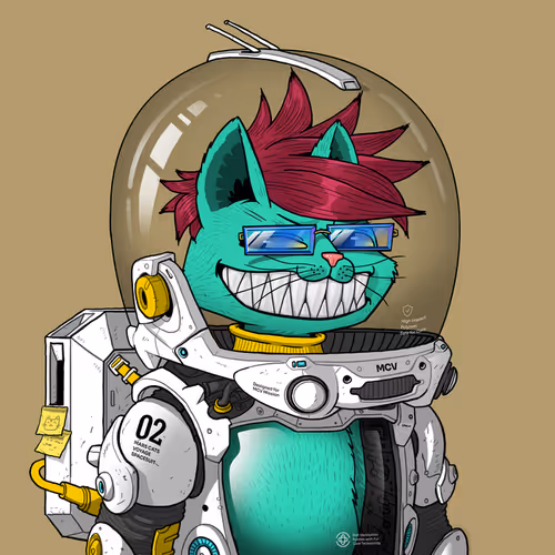 Mars Cat in Spacesuit #989