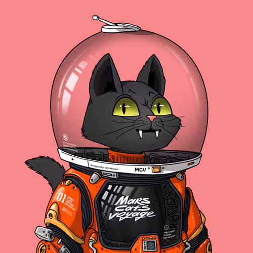 Mars Cat in Spacesuit #124