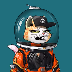 Mars Cat in Spacesuit #1963