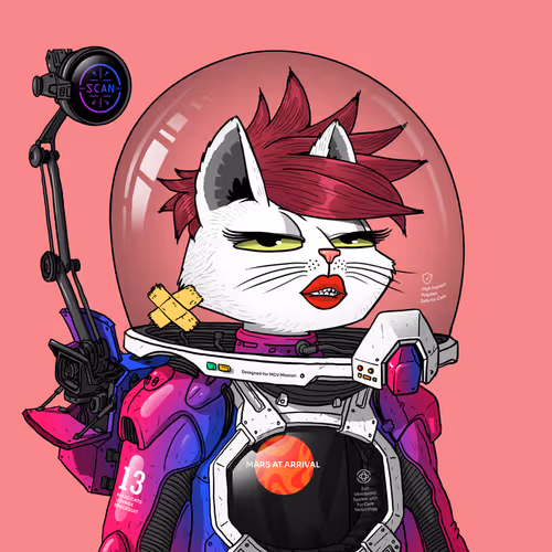 Mars Cat in Spacesuit #1277