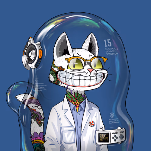Mars Cat in Spacesuit #1740