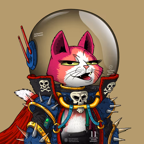 Mars Cat in Spacesuit #1062