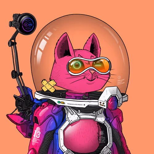 Mars Cat in Spacesuit #1691