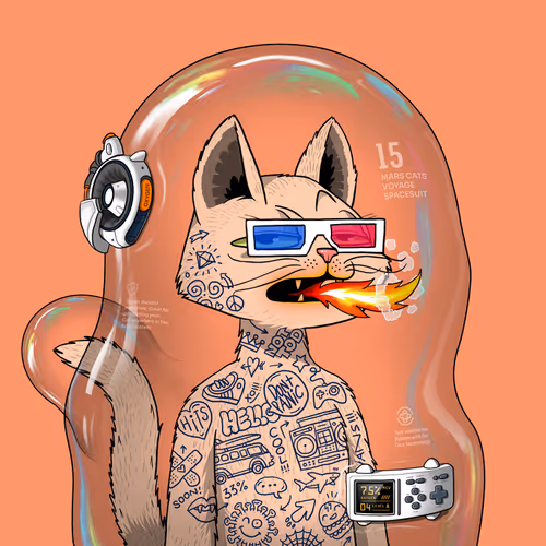 Mars Cat in Spacesuit #385