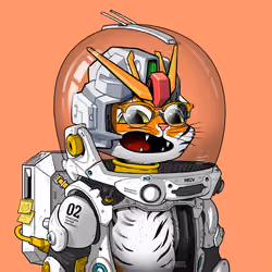 Mars Cat in Spacesuit #1652
