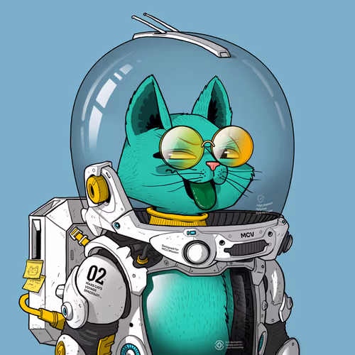 Mars Cat in Spacesuit #722