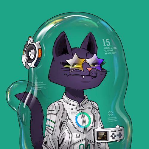 Mars Cat in Spacesuit #1352