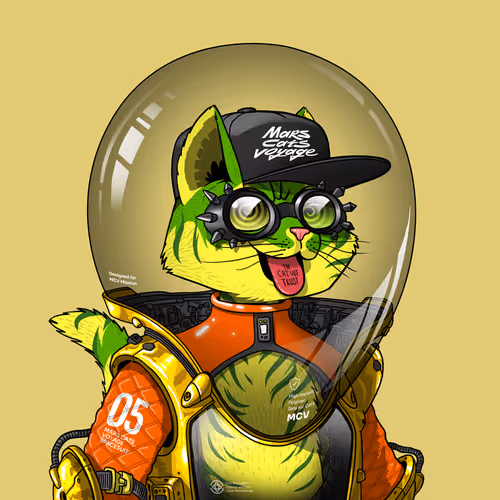Mars Cat in Spacesuit #104
