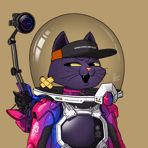 Mars Cat in Spacesuit #1177