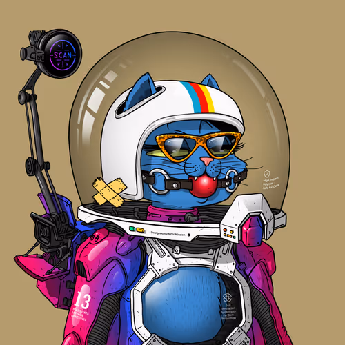 Mars Cat in Spacesuit #630
