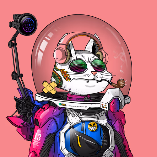 Mars Cat in Spacesuit #82