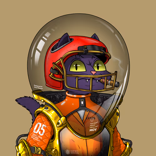 Mars Cat in Spacesuit #1173