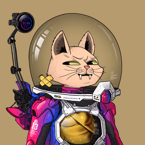 Mars Cat in Spacesuit #1201