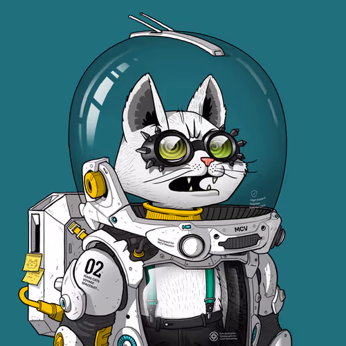 Mars Cat in Spacesuit #1890