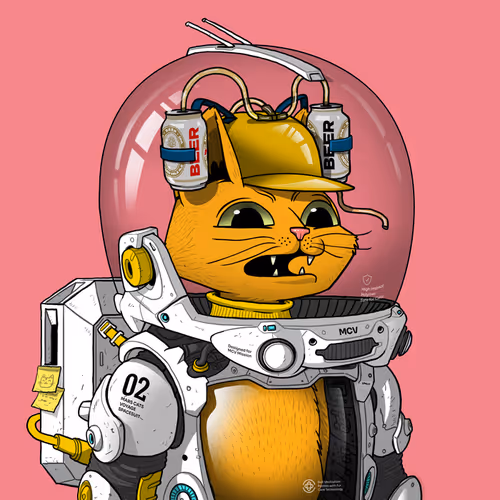 Mars Cat in Spacesuit #1631