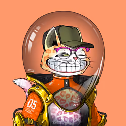 Mars Cat in Spacesuit #1127
