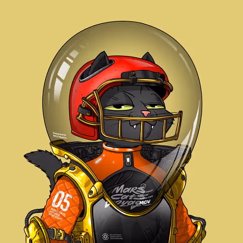 Mars Cat in Spacesuit #1657