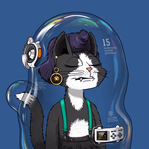 Mars Cat in Spacesuit #108