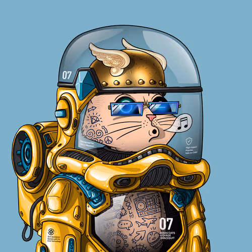 Mars Cat in Spacesuit #1932