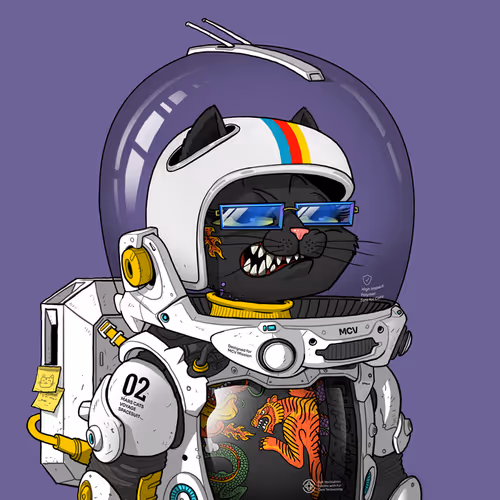 Mars Cat in Spacesuit #1172