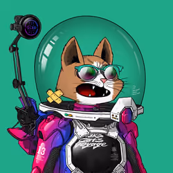 Mars Cat in Spacesuit #1393
