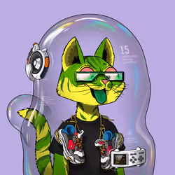Mars Cat in Spacesuit #1376