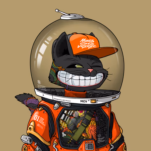Mars Cat in Spacesuit #2070