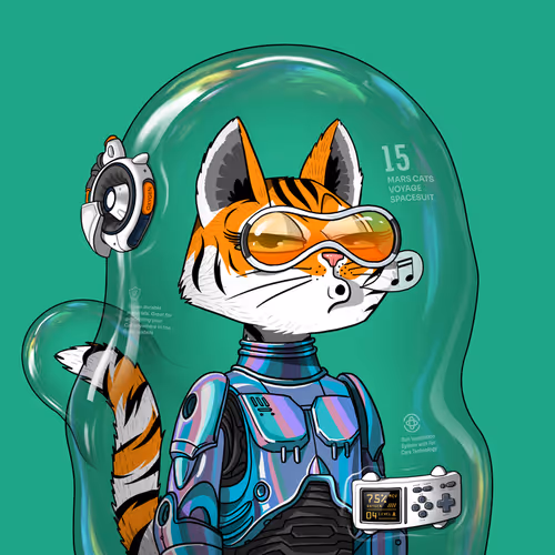 Mars Cat in Spacesuit #1732
