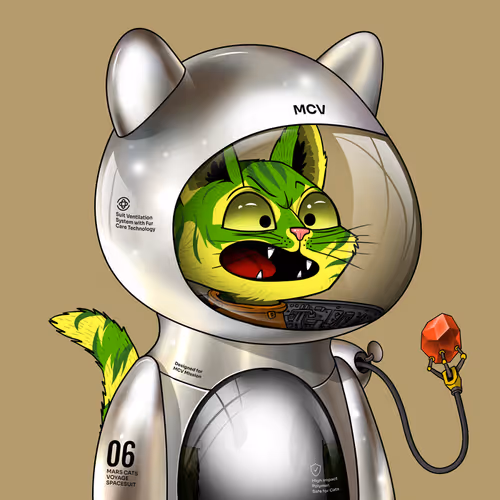 Mars Cat in Spacesuit #1109
