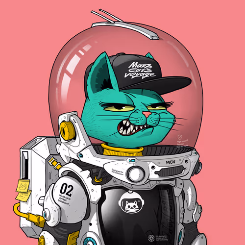 Mars Cat in Spacesuit #1175