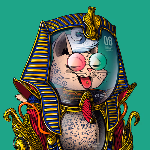Mars Cat in Spacesuit #3