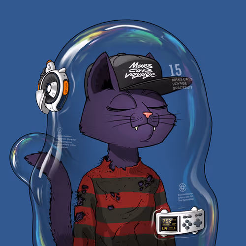 Mars Cat in Spacesuit #1622