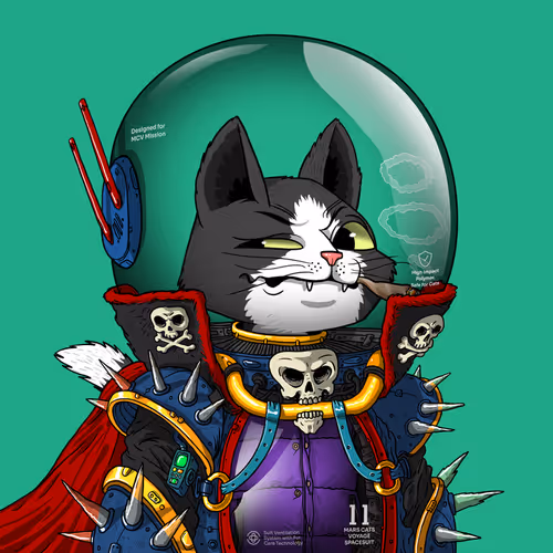 Mars Cat in Spacesuit #595