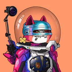 Mars Cat in Spacesuit #740