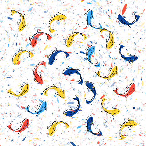 Colored Carp #3128