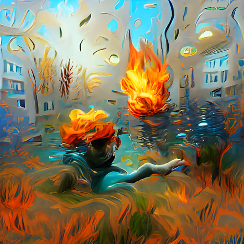 Burning City Underwater