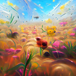Flower Field Underwater