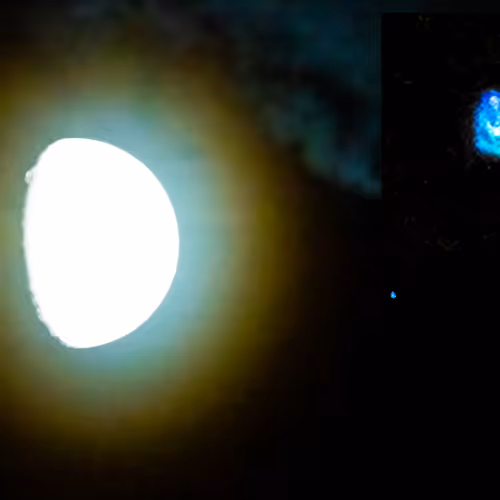 Photo with UFO on Moon Orbit. NFT. With Original File NEF-Format. 1