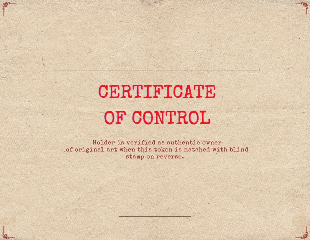 Certificate Of Control
