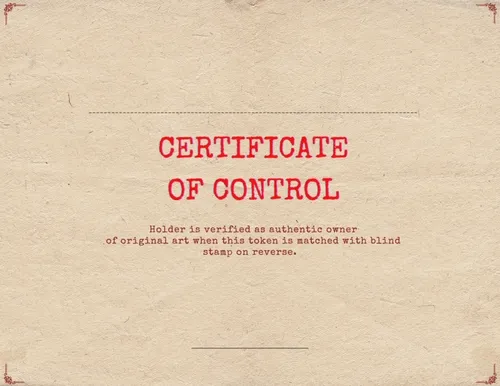 Certificate Of Control