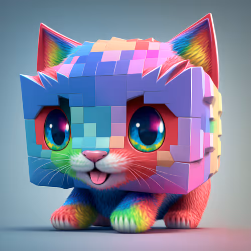 Cube Headed Cat #68