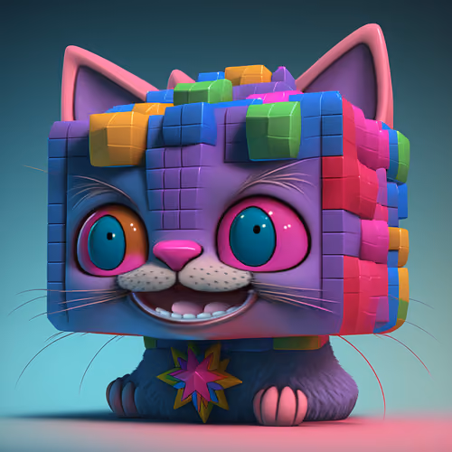 Cube Headed Cat #33