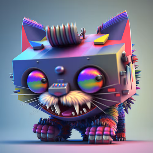 Cube Headed Cat #80
