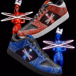 Glowin Bloods Crips Sneakers