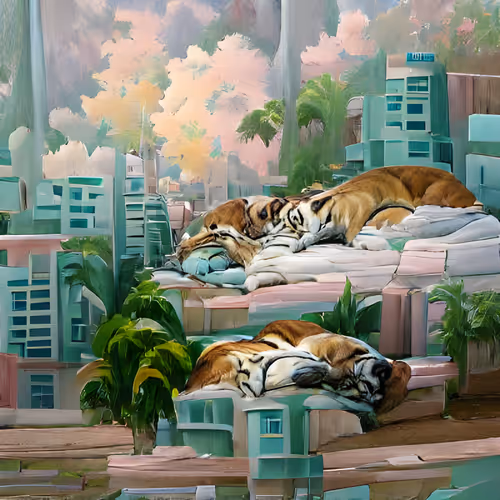 Pastel Forest City