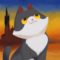 Cats Always Look Up at Skies #1140